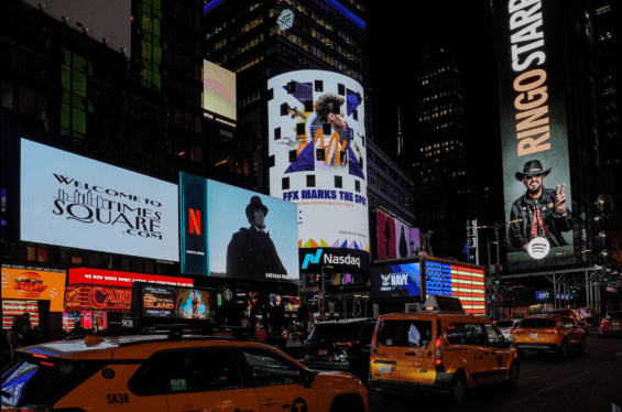 DCI economic development digital out of home advertising in Times Square for Fairfax county.