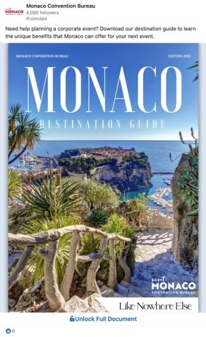 Lead Gen Ad for Moncao Convention Bureau