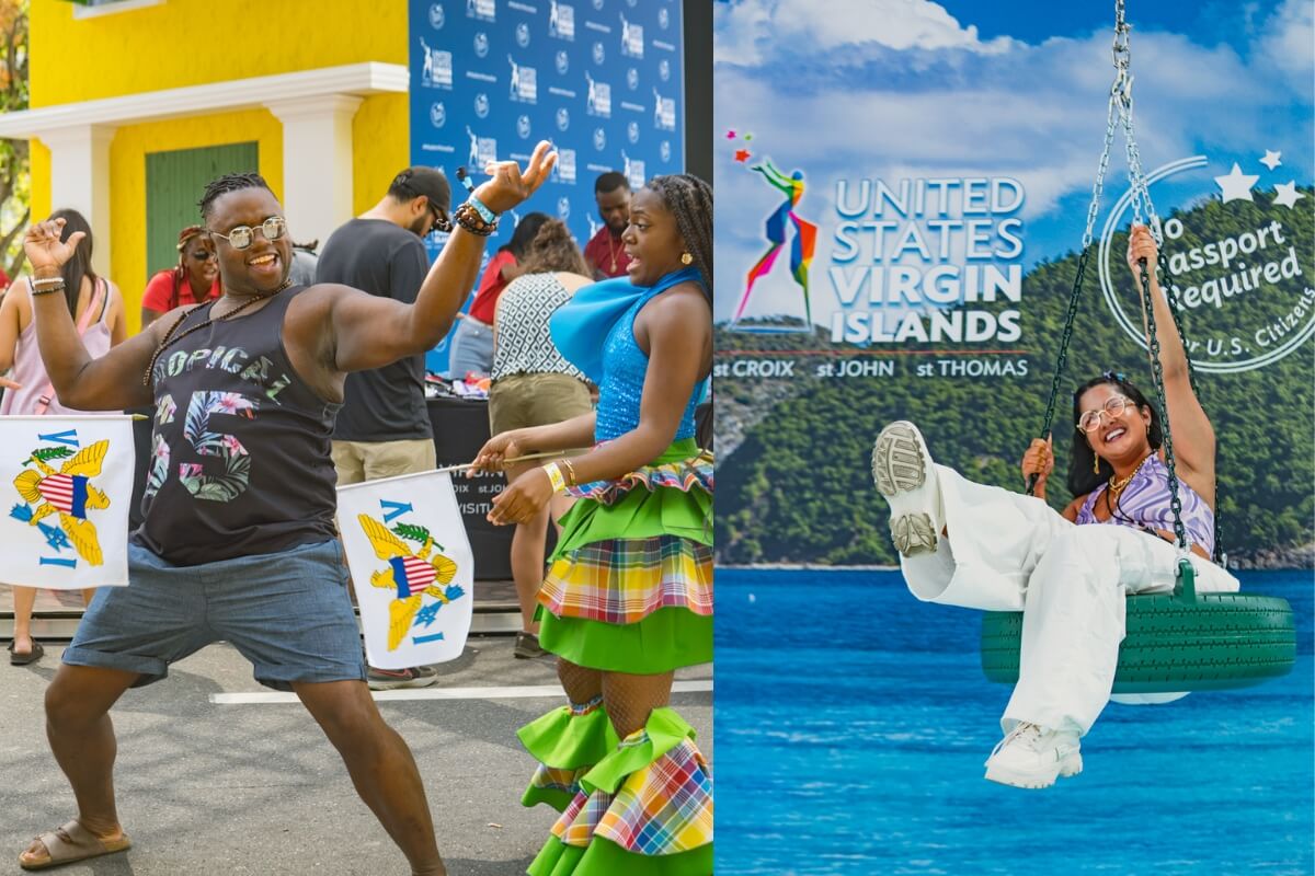 People enjoying themselves at the USVI organized events at RocNation’s Made in America