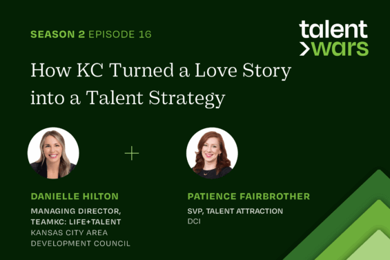 Season two episode 16 talent wars podcast dark green graphic