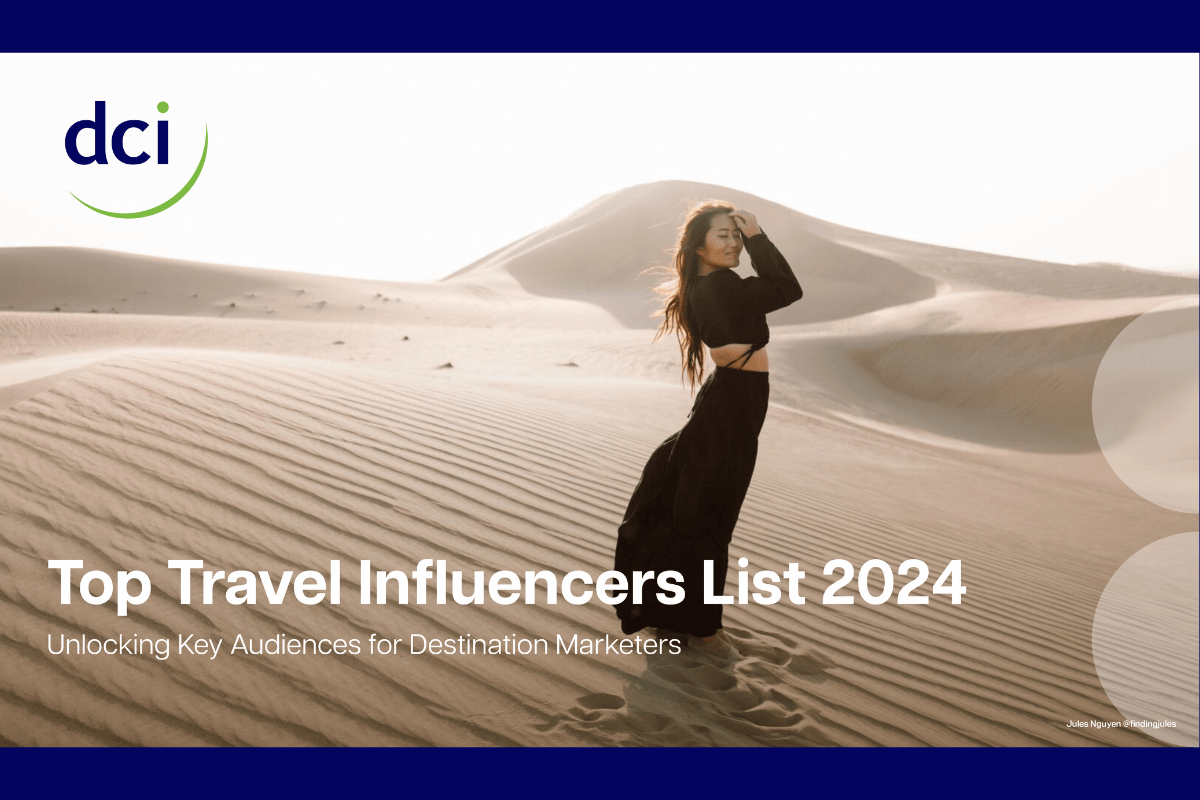 Front cover of DCI's Travel Influencers List 2024