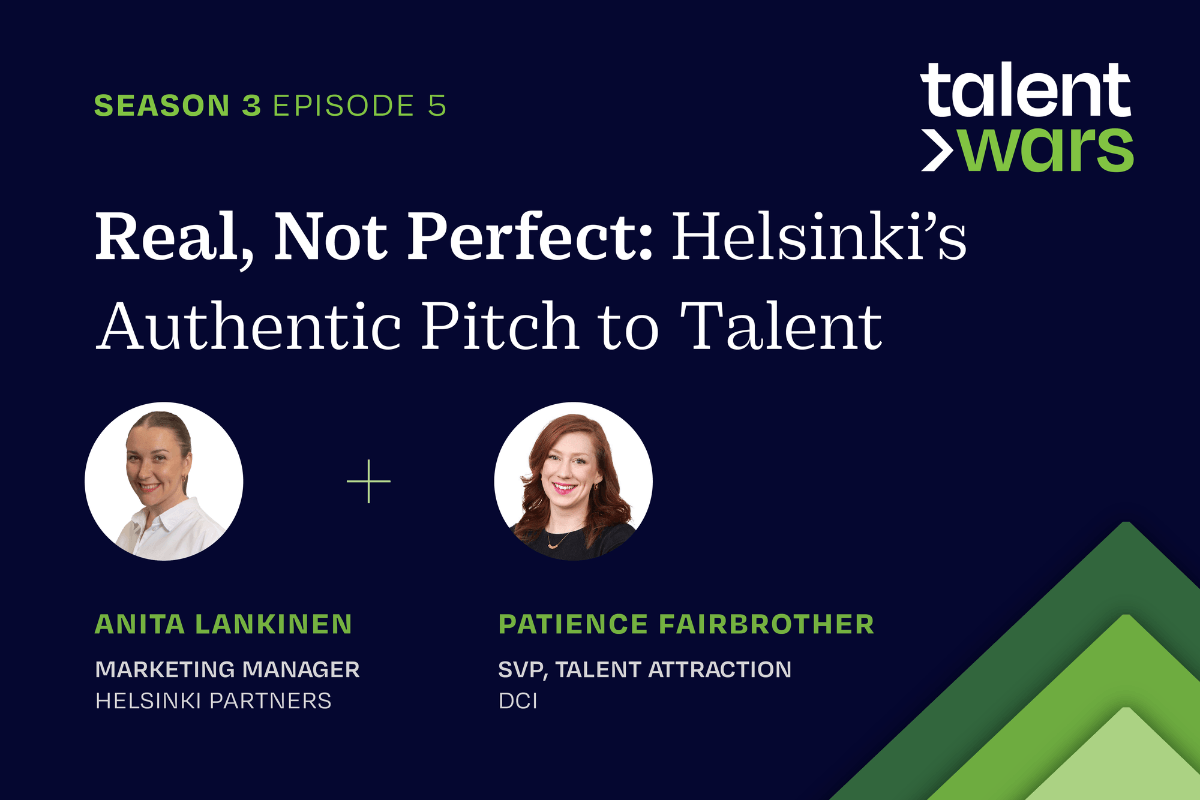 Talent Wars podcast season three episode six dark blue graphic
