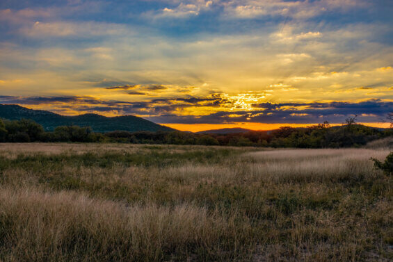 Texas Hill Country at sunset